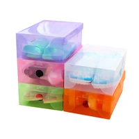 1 pc storage box transparent drawer case home storage container storage shoe box storage box case transparent plastic shoes box