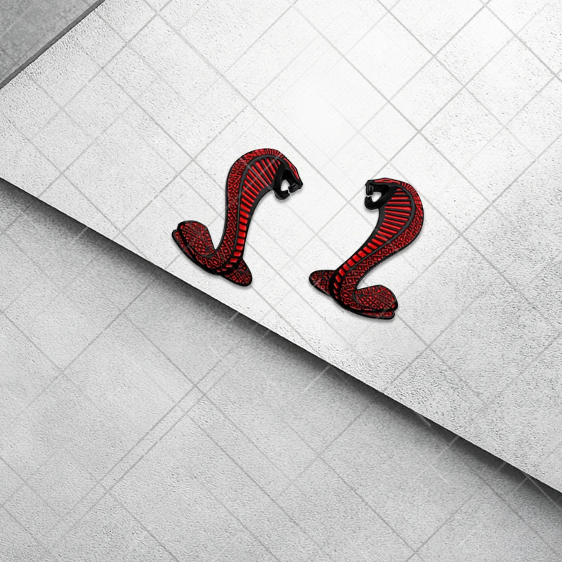 

2 шт. металлический 3D змея кобра логотип автомобиля Стайлинг задний багажник буквенная эмблема наклейка для Ford SVT GT350 R GT500 Shelby ﻿ GTSVR Койот