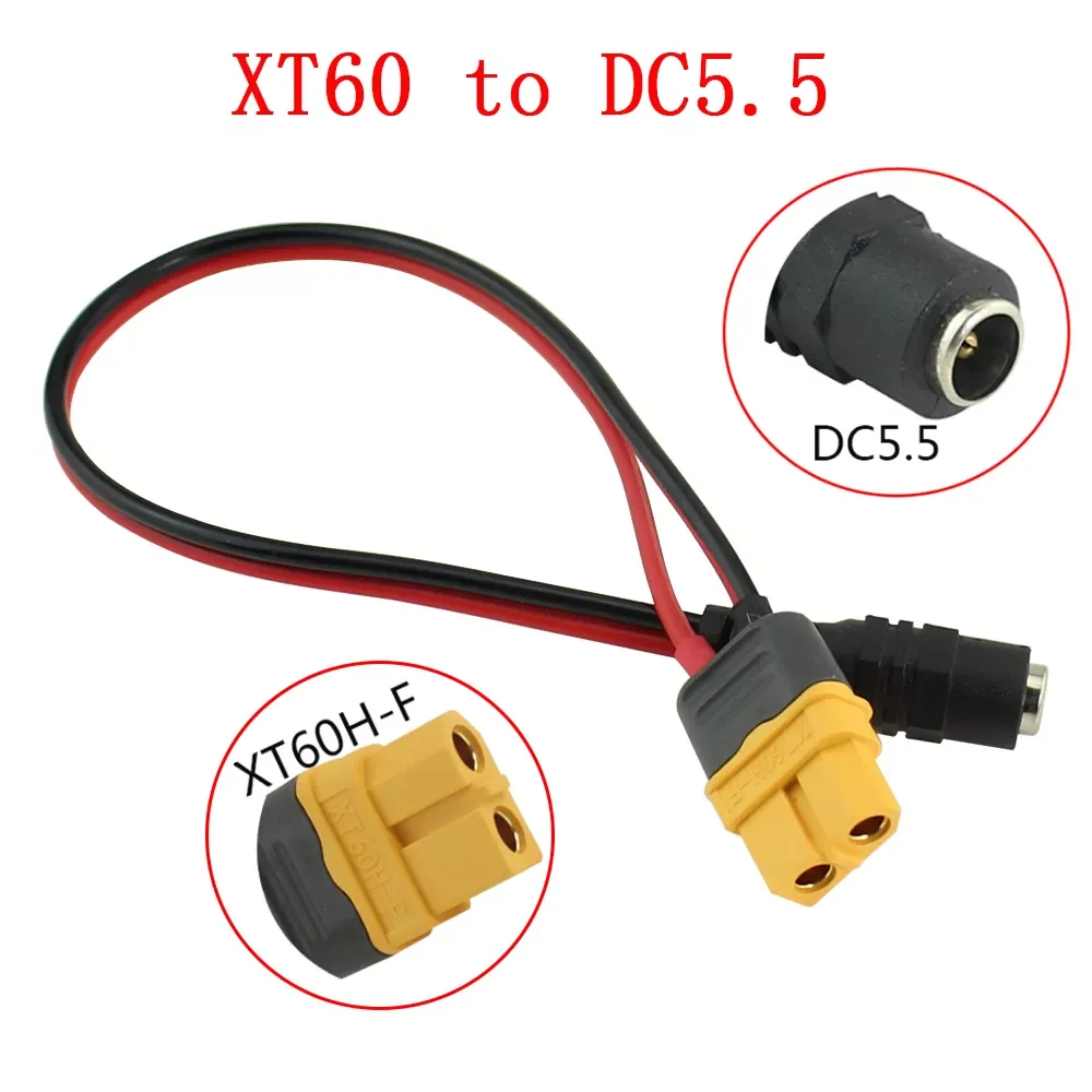 XT60 Plug Female To DC5.5*2.5mm Power Supply Adapter Line  Adapter Cable Suitable