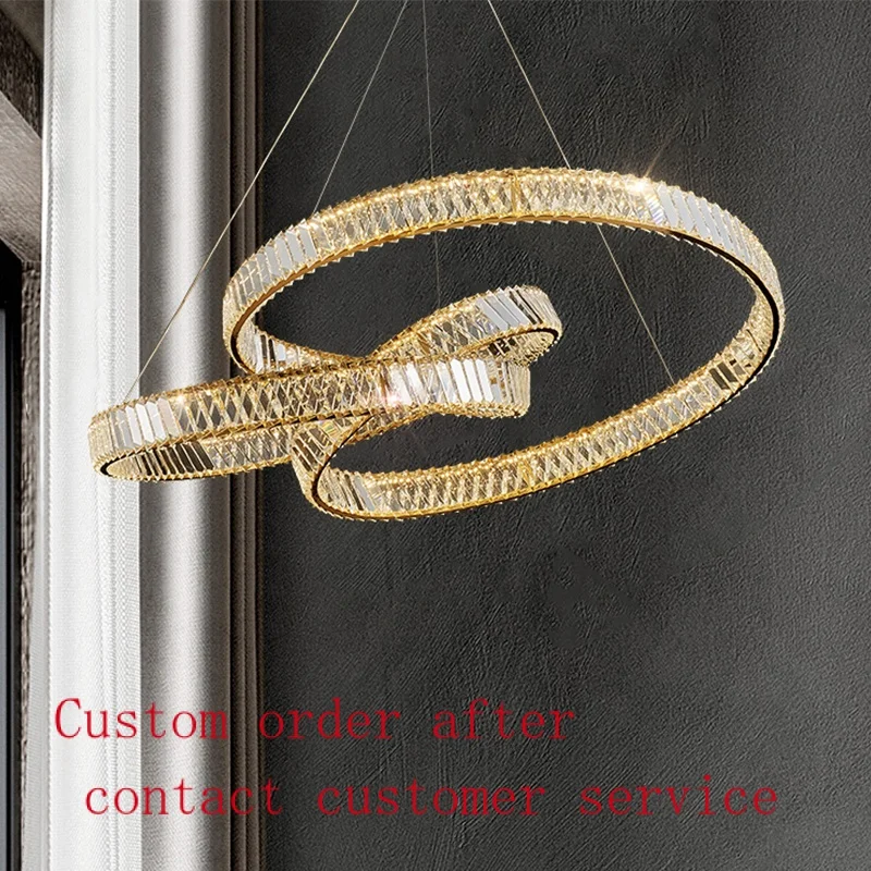 

European-style light luxury crystal living room chandelier modern simple dining room lamp creative design bedroom lamps