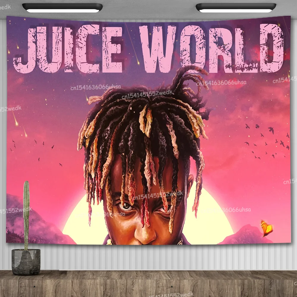 

Музыкальный альбом Juice Wrld, Обложка, плакаты, настенный гобелен, Rapper Juice World 999 Tapestrys, декор для комнаты, эстетическое украшение