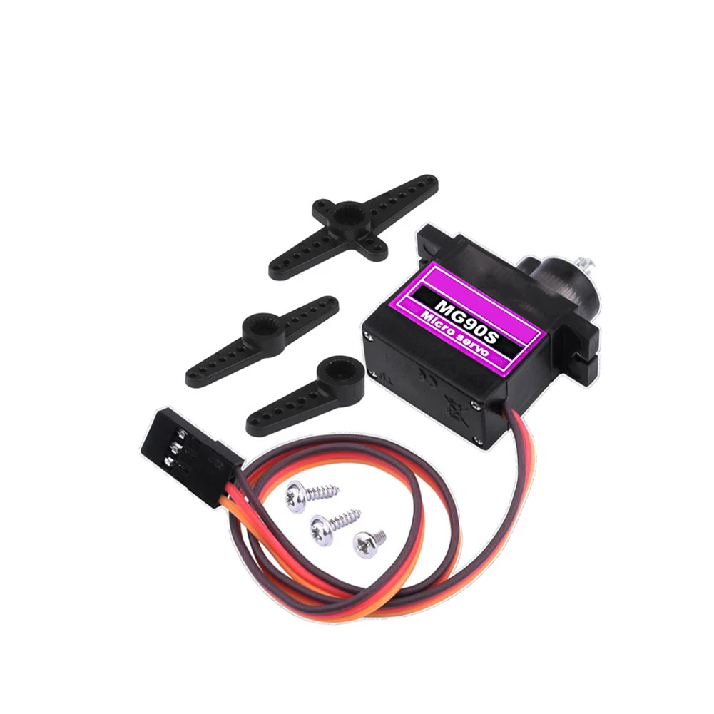 2/4pcs MG90S Servo Motor Low Noise Micro Servo Metal Gear Compatible with Arduino Remote Control Helicopter Airplane Toy Motors