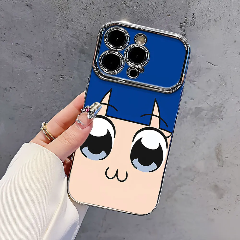 Манга для iphone 11 12 13 14 15 16 Pro Max Plus гальваническая рамка защищенный от падения чехол