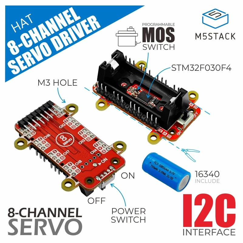 8-канальная Крышка для сервопривода M5Stack Official M5StickC |