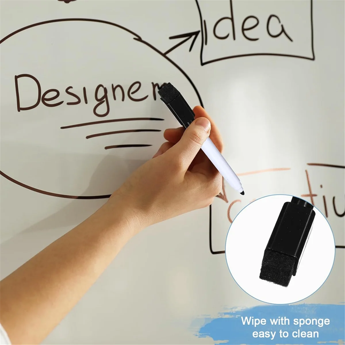 200 шт. магнитные маркеры для сухого стирания тонкий наконечник искусственная