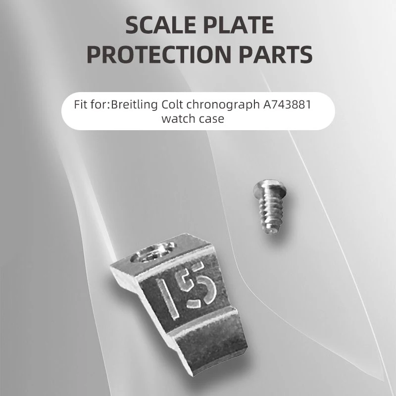 Bezel Time Markers Watch Case Digital Studs Bezel Scale Plate Protect Guard for Breitling Colt Chronograph A743881 Quartz Watch