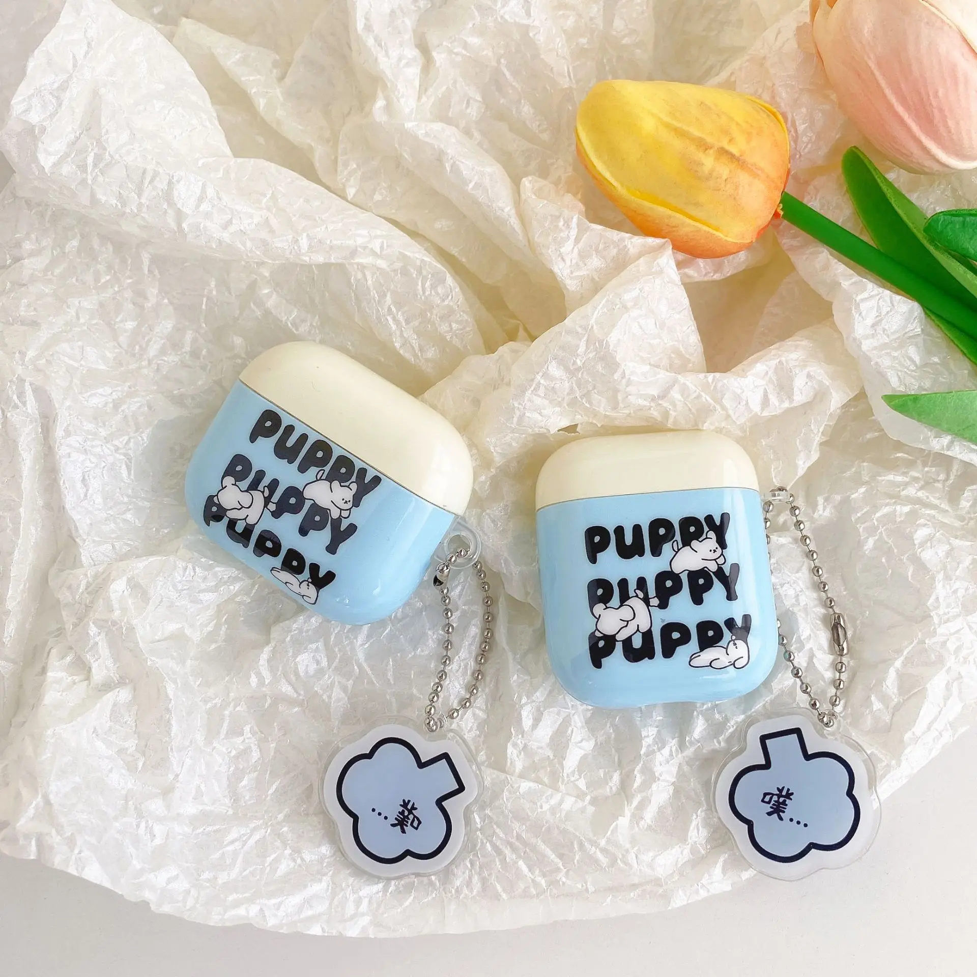 

Cartoon Blue White Dog For Apple AirPods 1 2 pro Bluetooth Headphone Cover 3rd Generation Silicone Soft Cover Protective Case