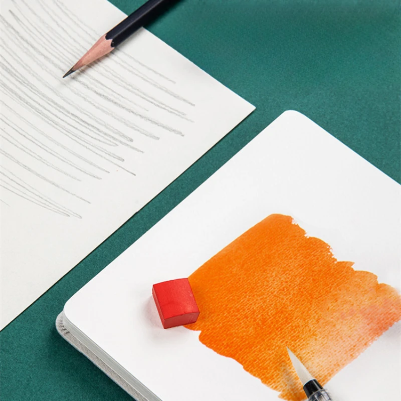 

32K Chinese Style Fabric Watercolor Book 300g Medium Coarse Grain Watercolor Paper Artist Painting and Sketching Art Supplies