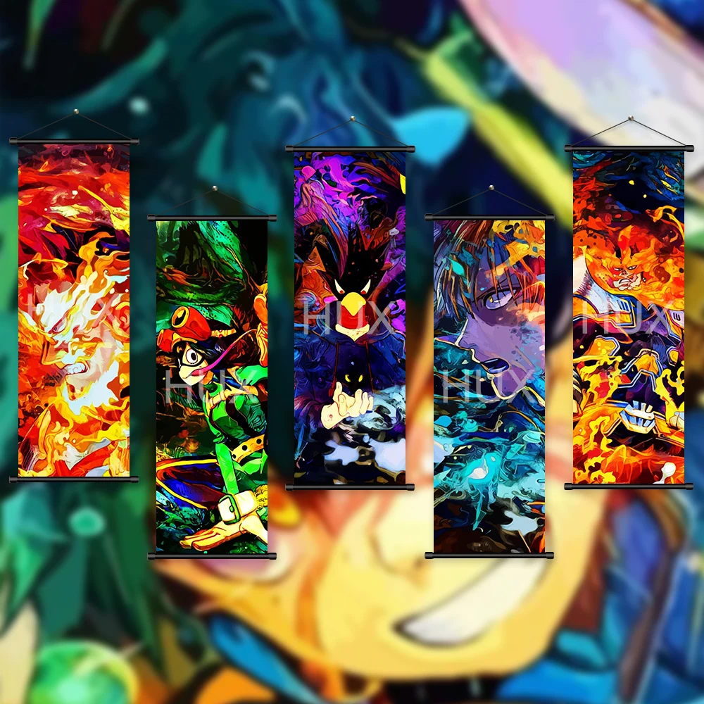 

Популярная домашняя декоративная картина манга My Hero Академия HD, Настенная картина, Свиток на холсте для гостиной, декоративный подарок