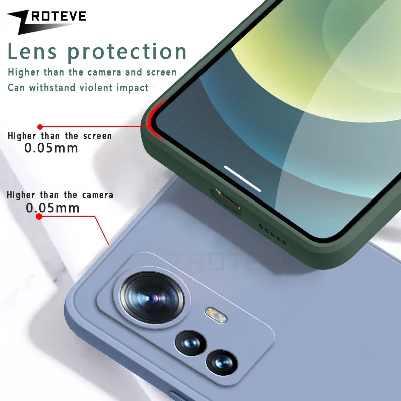 Для Xiaomi12T Zroteve Silky Liquid Silicone Soft Cover для Xiaomi 12T Pro Mi 12 T 12X Xiomi Mi12X Mi12T Mi12 Lite Global Case