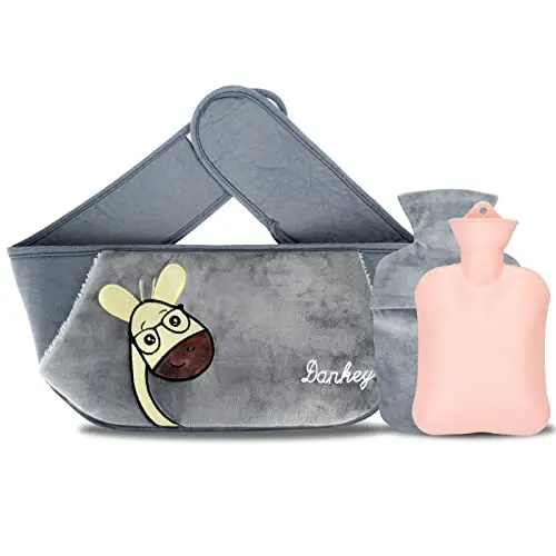 

3pc/Set Hot Water Bottle Bag Rubber Or Warm Plush Portable Pouch Waist Cover Belt With Cover Hand Warmer Home Warming Product