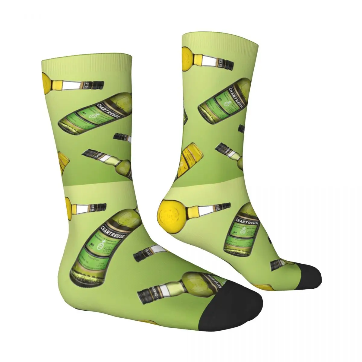 Зеленая бутылка Chartreuse картина маслом чулки для напитков женские и мужские носки