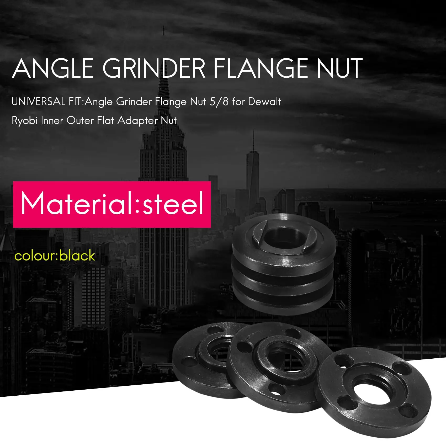 6 шт./упаковка фланцевые гайки для угловой шлифовальной машины 5/8 Dewalt Ryobi Makita 224399-1