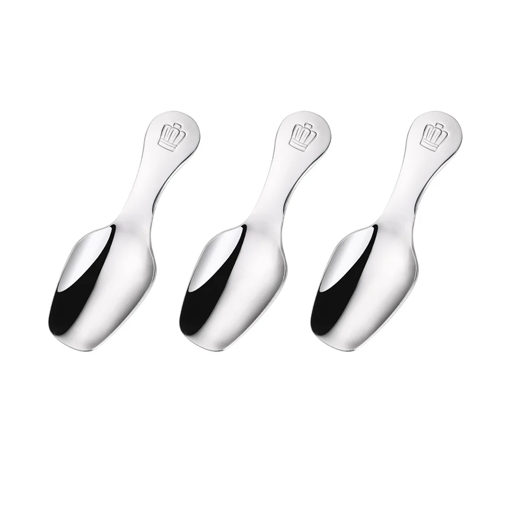 

4pcs Spoon Stainless Steel Tableware Cappuccino Spoons Cake Spoons Chocolate Scoop Dessert Spoon