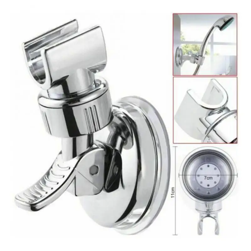 

Fully Electroplated Bathroom Stand Stable Rotating Universal Shower Holder Adjustable Handheld Stand Suction Home Shower Bracket