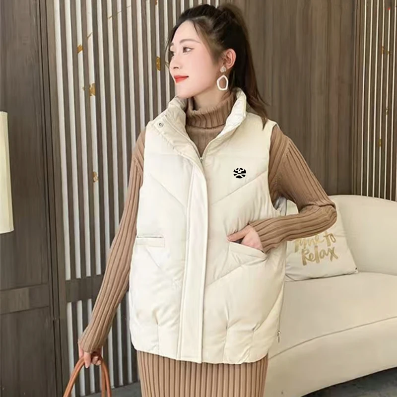 High Quality Winter Golf Jackets Vest for Women 2022 Down Padded Jacket Waistcoat Warm Golf Wear Fashion Ladies Loose Vests Coat