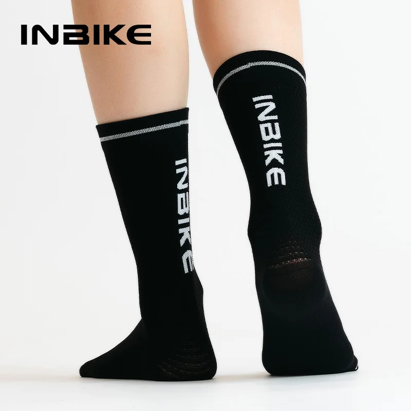 Фото Летние велосипедные носки INBIKE Мужские Спортивные Компрессионные носки для бега велосипедные носки №1