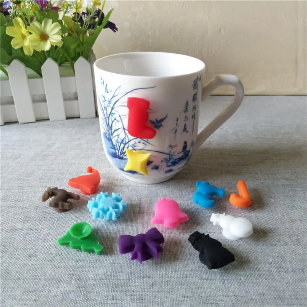 Подвески для бокалов маркеры напитков милые рождественские идентификаторы