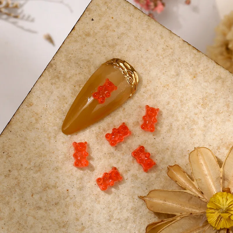 30 шт./лот японский изысканный соковый Медведь Дизайн ногтей ювелирные изделия