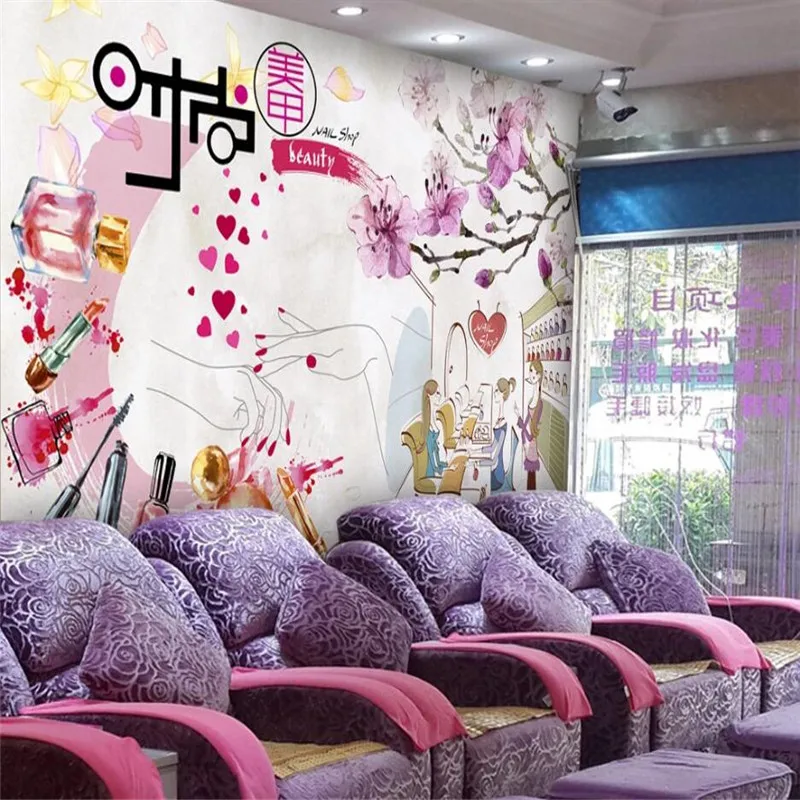 Модная ручная роспись косметика для салона красоты промышленный декор фоновые