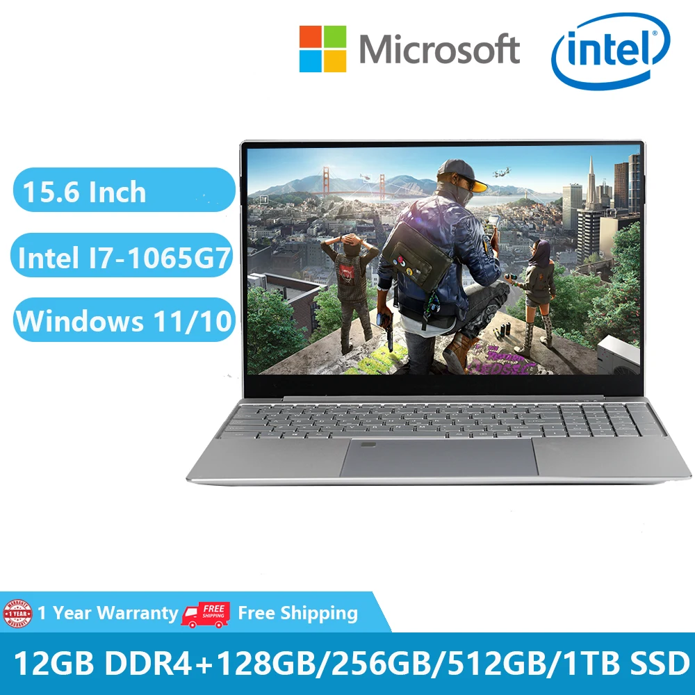 

Ultrabook Gaming Metal Laptop Aluminum Alloy Notebook Windows 10 15.6" 10th Gen Intel Core I7 1065G7 16GB+1TB Office Computer PC