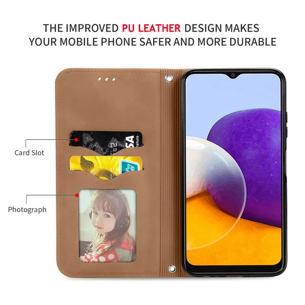 

C21Y C31 Book Realmi C25 C 21 Y Flip Cover Luxury Leather Skin Magnet for OPPO C21 C25s C25Y C15 11 C35 Funda
