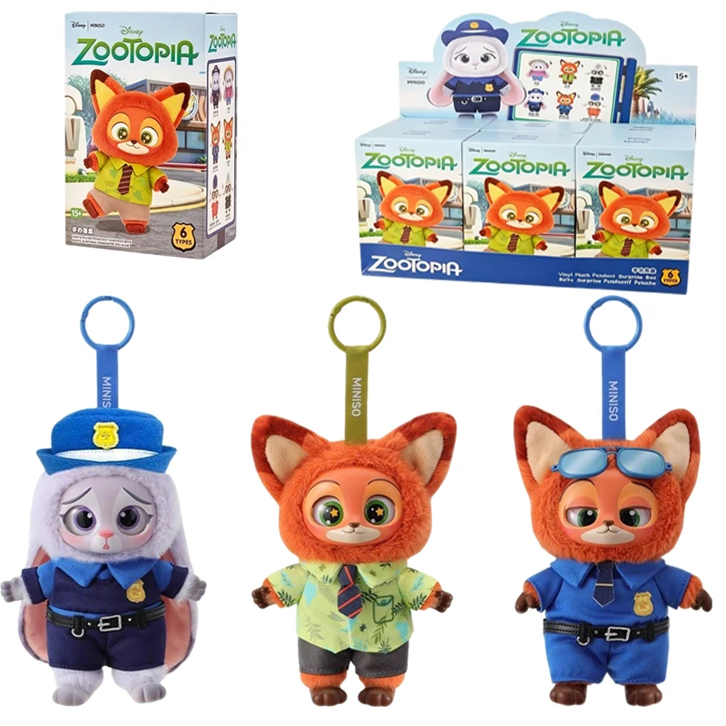 Фото Новая оригинальная серия виниловых фигурок Zootopia: милые мультяшные персонажи, виниловые плюшевые игрушки-подвески для сумок, игрушки-сюрпризы, модные подарки №4
