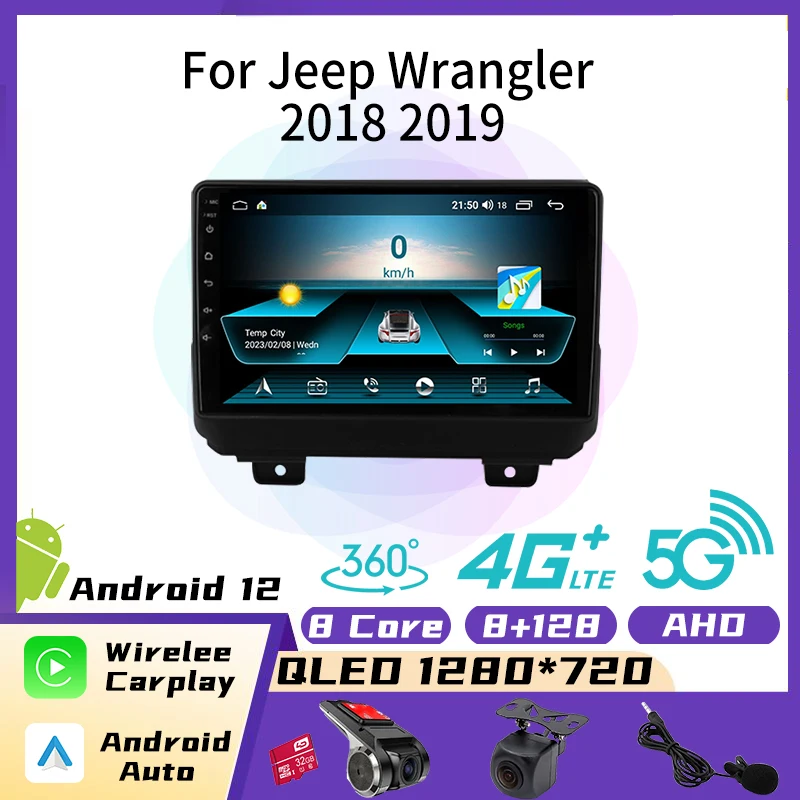 

2 Din Android Car Stereo Radio for Jeep Wrangler 2018 2019 Gps Navigation Car Multimedia Player Head Unit Autoradio Audio Auto