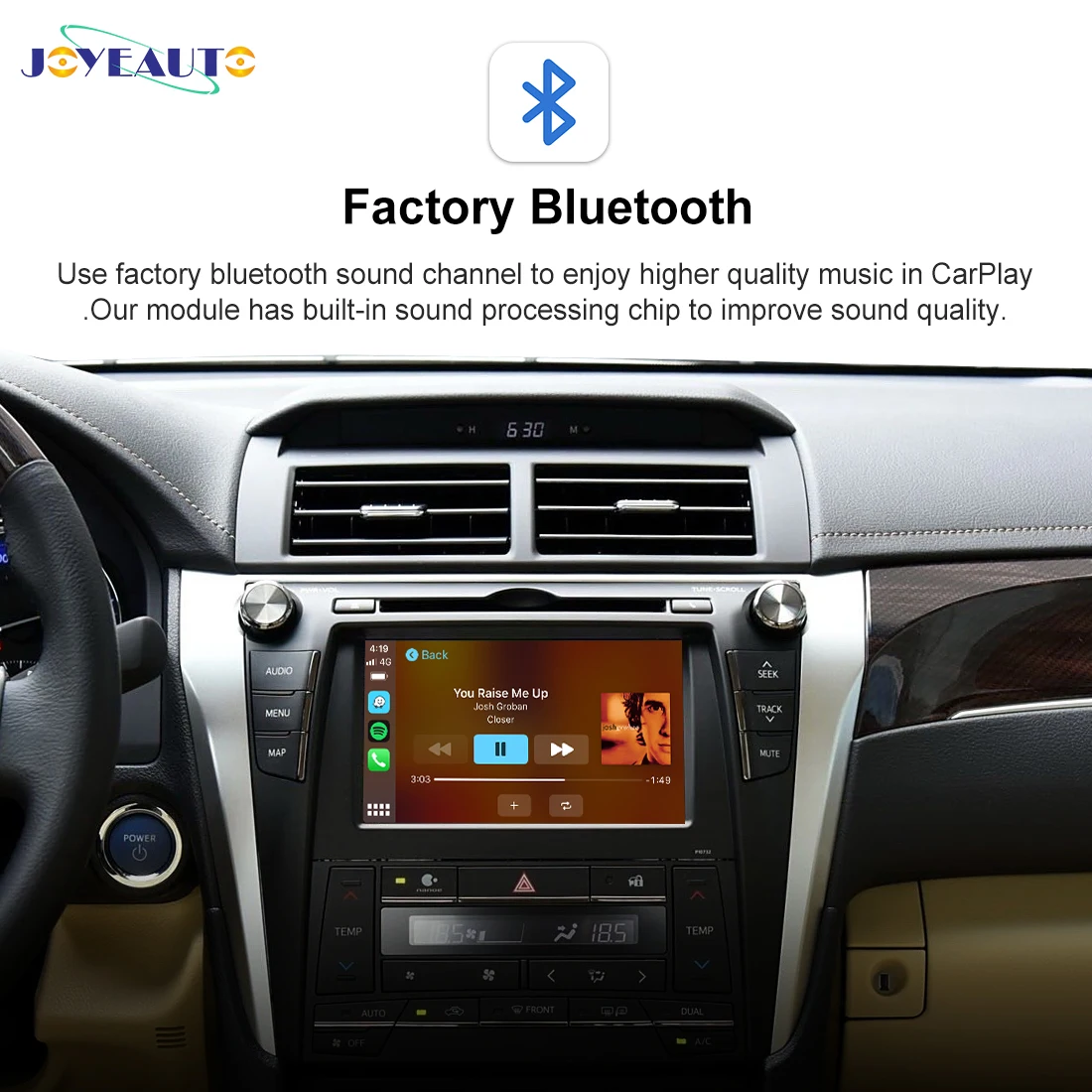 Беспроводной декодер JoyeAuto Apple CarPlay Android Auto для Toyota 2016-2019 Prius c Google Maps Mirror-Link YouTube &amp