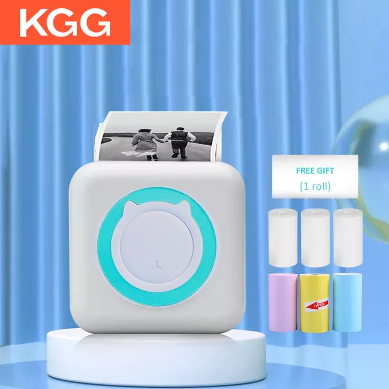 

Mini Portable Thermal Printer Paper Photo Pocket Thermal Printer Printing Wireless BT Connect Printers 200dpi Photo Lable