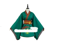 link cosplay costume japanese anime hero yukata kimono robe green edition fantasy carnival for adults