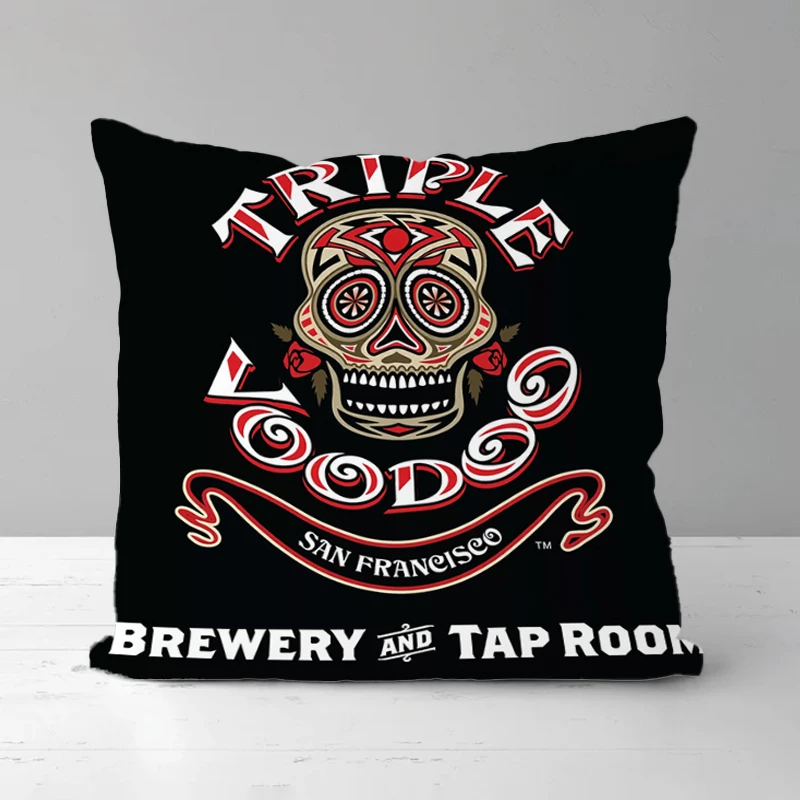 

Short Plush Voodoo Doll Throw Pillow Covers Decorative Sofa Cushions Duplex Printed Ornamental Pillows for Living Room Cover Bed