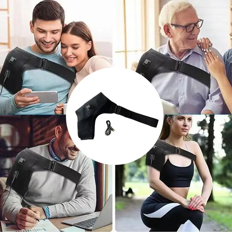 Грелка для плеч 3 регулируемая нагрева USB-разъем электрический массажер грелка