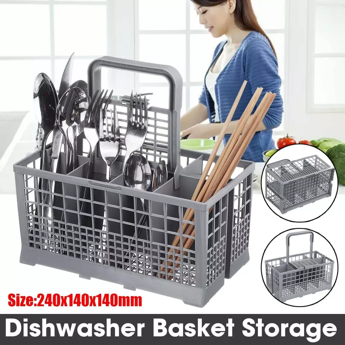 

Dishwasher Basket Cutlery Dishwasher Parts Dish Washer Storage Box for Bosch Maytag Whirpool Dishwasher Basket