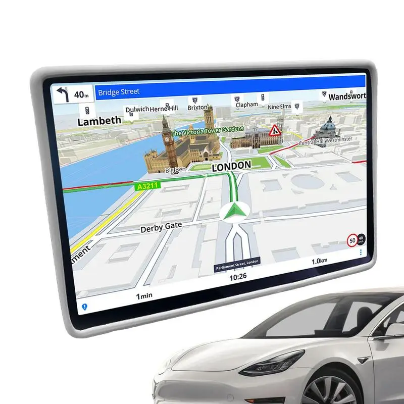 

For Tesla Model 3 / Y Accessories Navigation Cover Sleeve Screen Protector Frame Waterproof Silicone Auto Interior Accessories