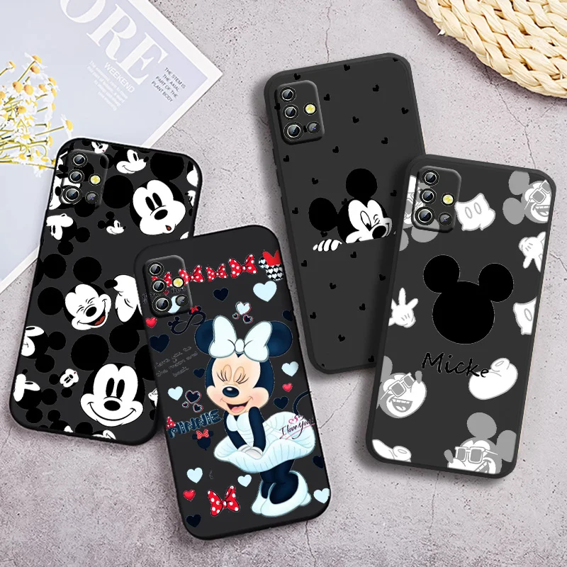 

Cute Mickey Minnie Phone Case For Samsung Galaxy A90 A80 A70 S A60 A50S A30 S A40 S A2 A20E A20 S A10S A10 E Black Funda Cover
