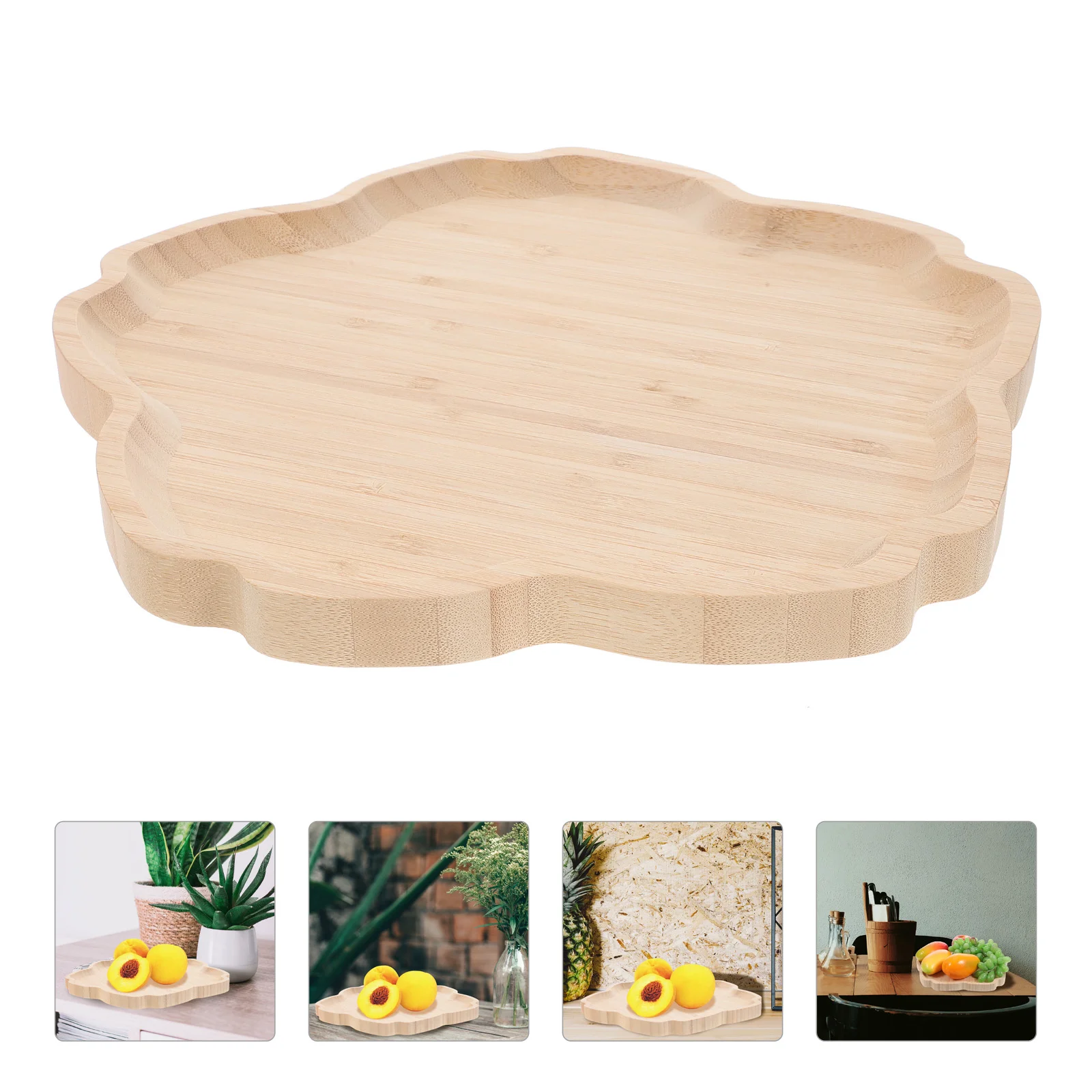 

Stable Multi-use Reusable Tray Decorative Tray Serving Plate Tray for Kitchen Storage