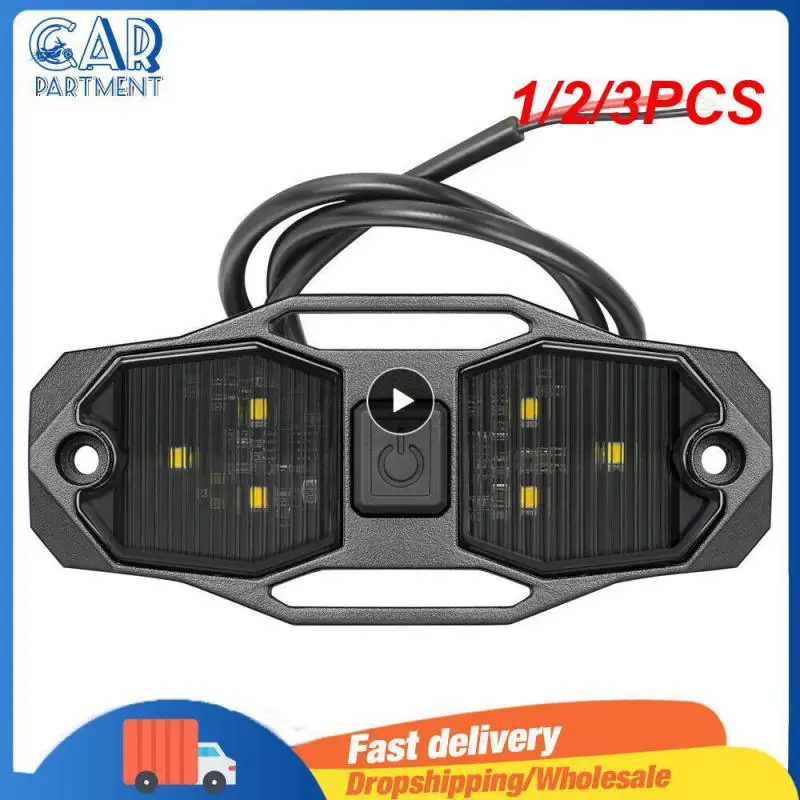 

1/2/3PCS White Roll Bar Mount LED Dome Light Light W/Switch For Polaris RZR UTV 4WD Car Excavator Pickup Wagon UTB Cab ATV