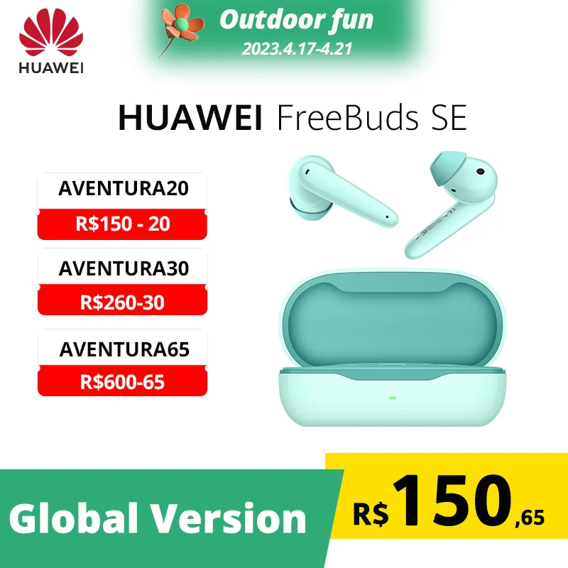 

Оригинальный телефон HUAWEI FreeBuds SE с функцией шумоподавления, кристально чистым качеством звука, Bluetooth 5,2 IPX4