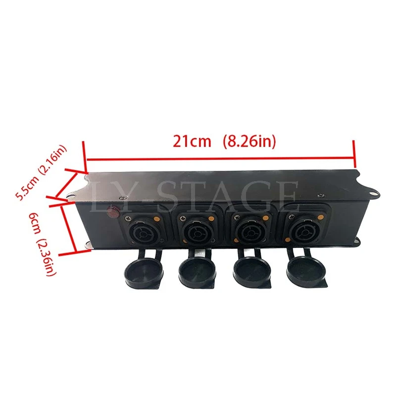 4-портовый выходной блок распределения питания Powercon светодиодная подсветка с