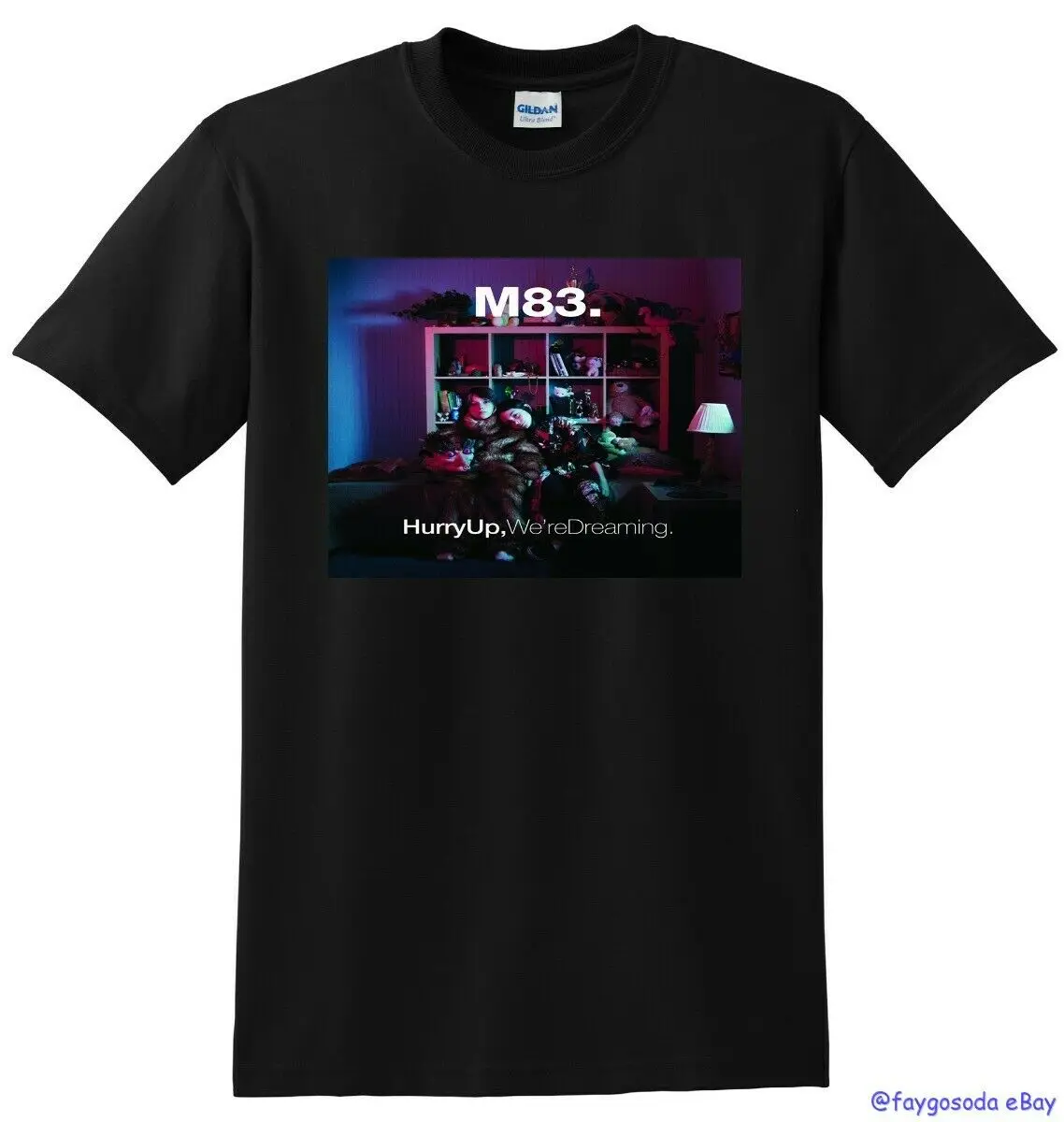 Футболка M83, виниловая, маленькая, средняя, большая или XL