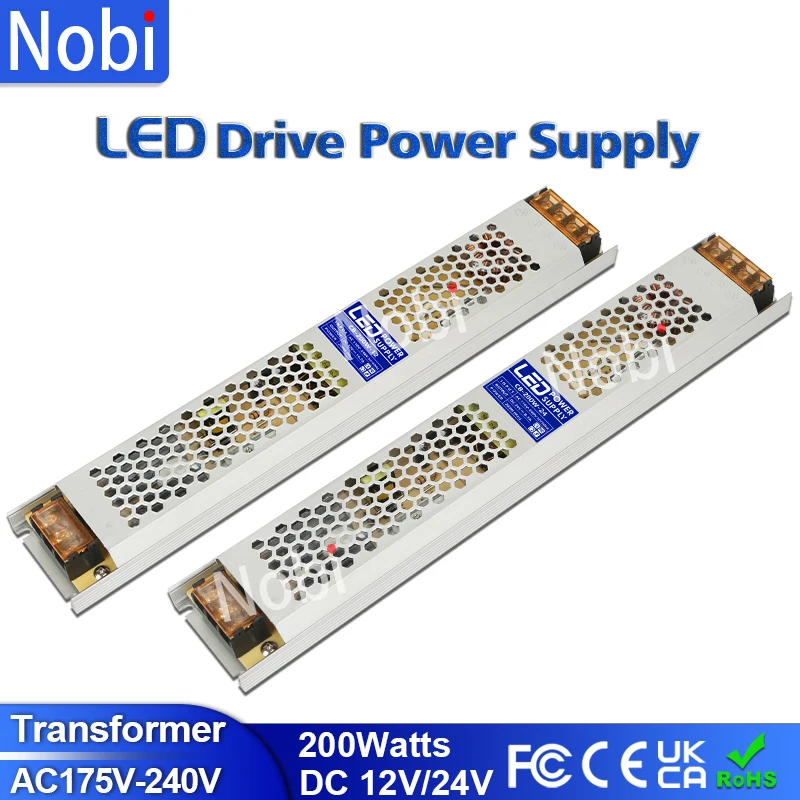 

AC175-240V LED Driver Adapter to DC12V/24V Power Supply Lighting Transformer for LED Strip CCTV 60W 100W 150W 200W 300W 400W