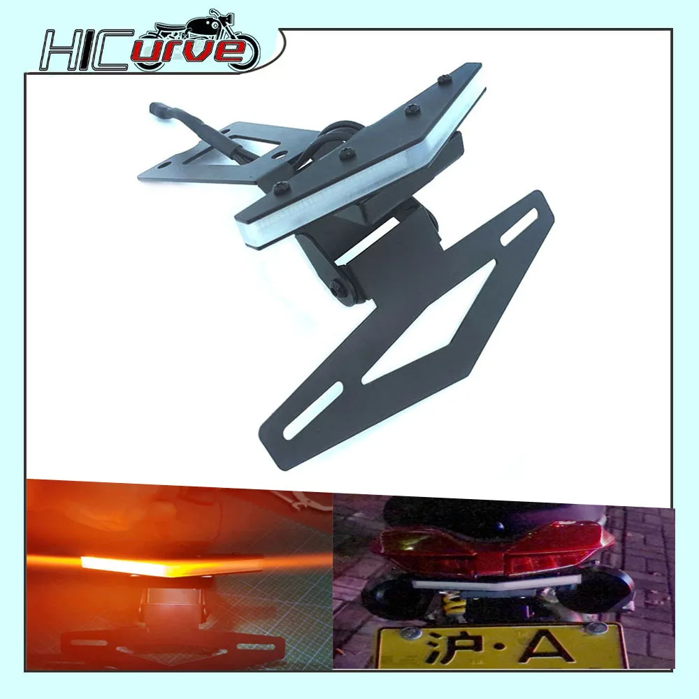 

For DUCATI Hypermotard 950 Motorcycle Folding Rear Tail Light Brake Turn Signals Integrated LED Lights License Plate Bracket