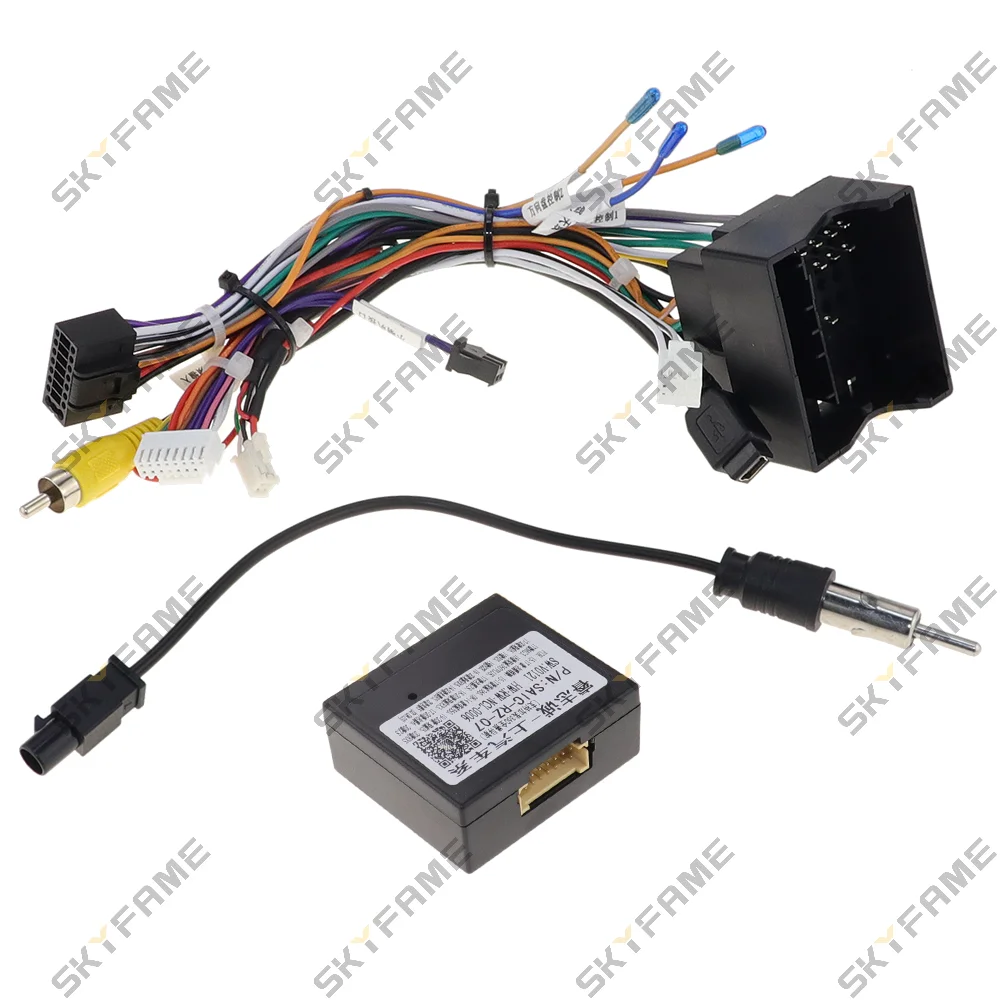 

SKYFAME автомобильный 16-контактный стерео жгут проводов, силовой кабель, декодер Canbus Box для Roewe 360 550 I5 RX5 RX3 I6 EI5 MG GS ZS 3/5/6 RZ-SAI