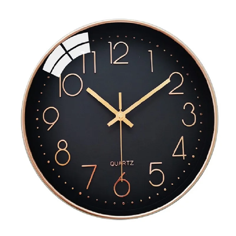 

12 Inch Wall Clock Large Dinning Restaurant Cafe Decorative Clocks Silent Non-Ticking Nice for Kitchen Living Room Bedroom