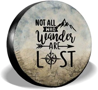 msguide not all who wander are lost spare tire cover protector universal fit tire covers wheel diameter 23 33 suit for jeep