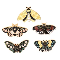 beautiful moths enamel pins insect brooches clothing backpack lapel hat badges fashion jewelry accessories for friends gifts
