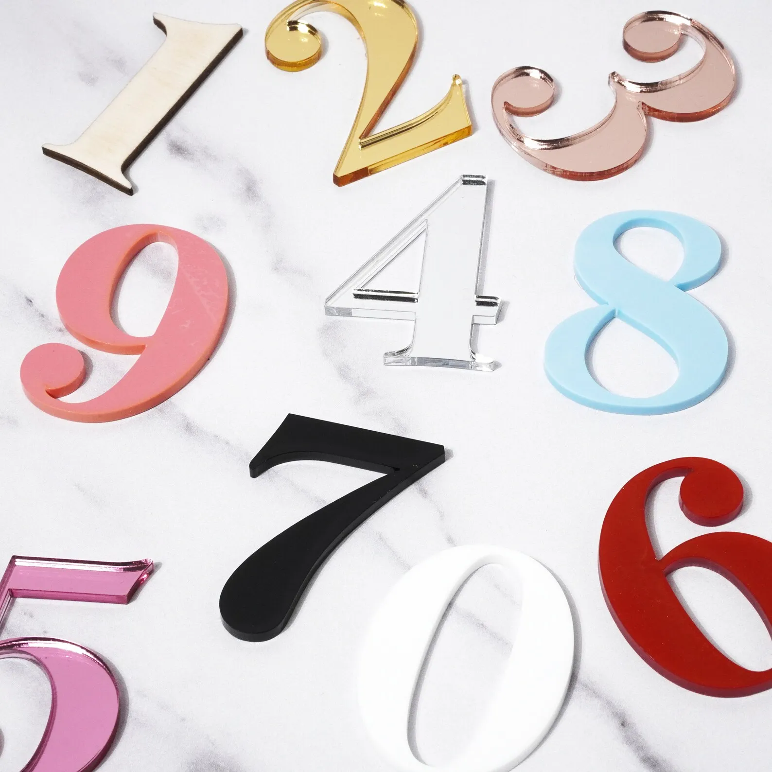 

Acrylic Cake Charm Number Age Cake Topper, Number Cupcake topper Mirror, Birthday Acrylic Numbers Cake Decorations(8105)