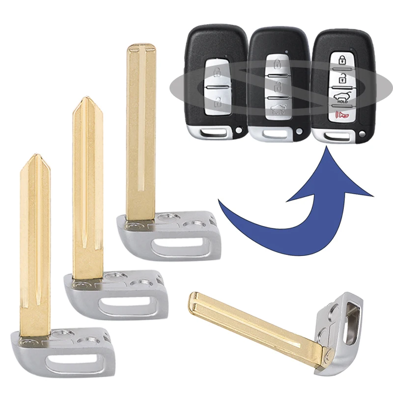 KEYECU Rmote Key Blade только лезвие для Hyundai iX35 i30 Tucson Santa Fe Veloster Creta Genesis G80 Elantra Kona Sonata