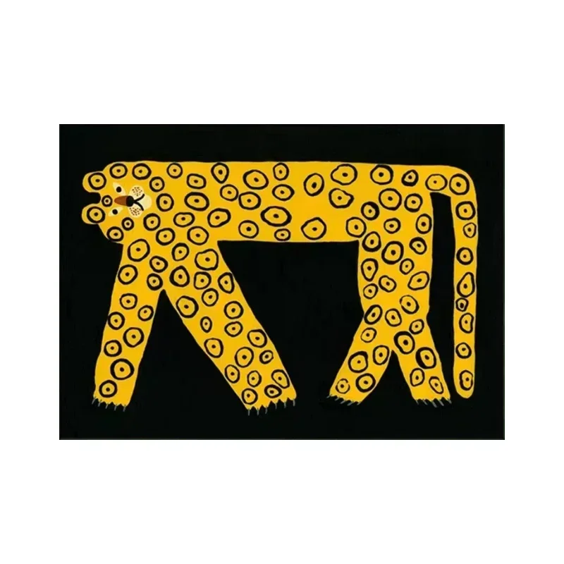 

Ковер для гостиной, мультяшный абстрактный ковер с животными, детский ковер для спальни, украшение для дома, многоцветный короткий пуховый коврик Ковер